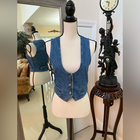 Zara Jackets & Coats Zara Denim Vest Poshmark